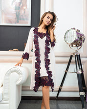 Bamboo 3/4 sleeve Robe 03144 ecru