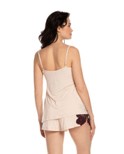 Bamboo cami shorts Set 03146 ecru