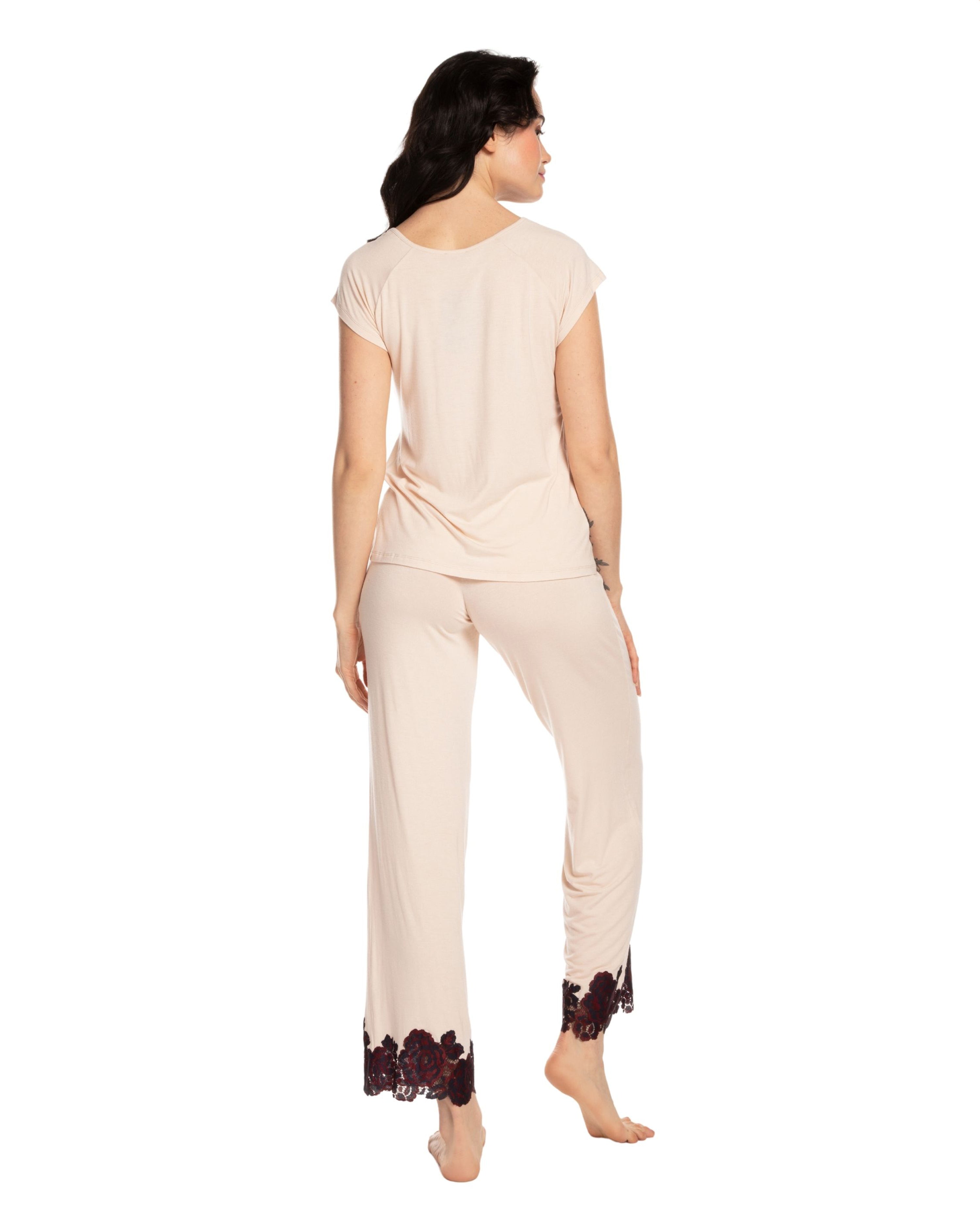 Bamboo t-shirt Pajama 03147 ecru