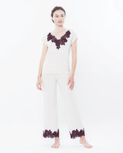Bamboo t-shirt Pajama 03147 ecru