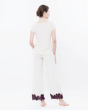 Bamboo t-shirt Pajama 03147 ecru