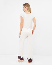 Bamboo t-shirt Pajama 03147 ecru