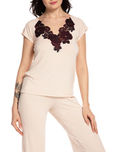 Bamboo t-shirt Pajama 03147 ecru