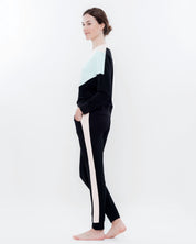 French terry home Set 03152 peach/mint/black