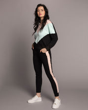 French terry home Set 03152 peach/mint/black