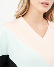 French terry home Set 03152 peach/mint/black