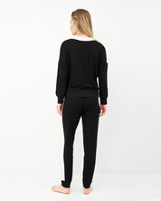 French terry home Set 03152 peach/mint/black