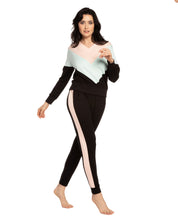 French terry home Set 03152 peach/mint/black