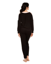 French terry home Set 03152 peach/mint/black