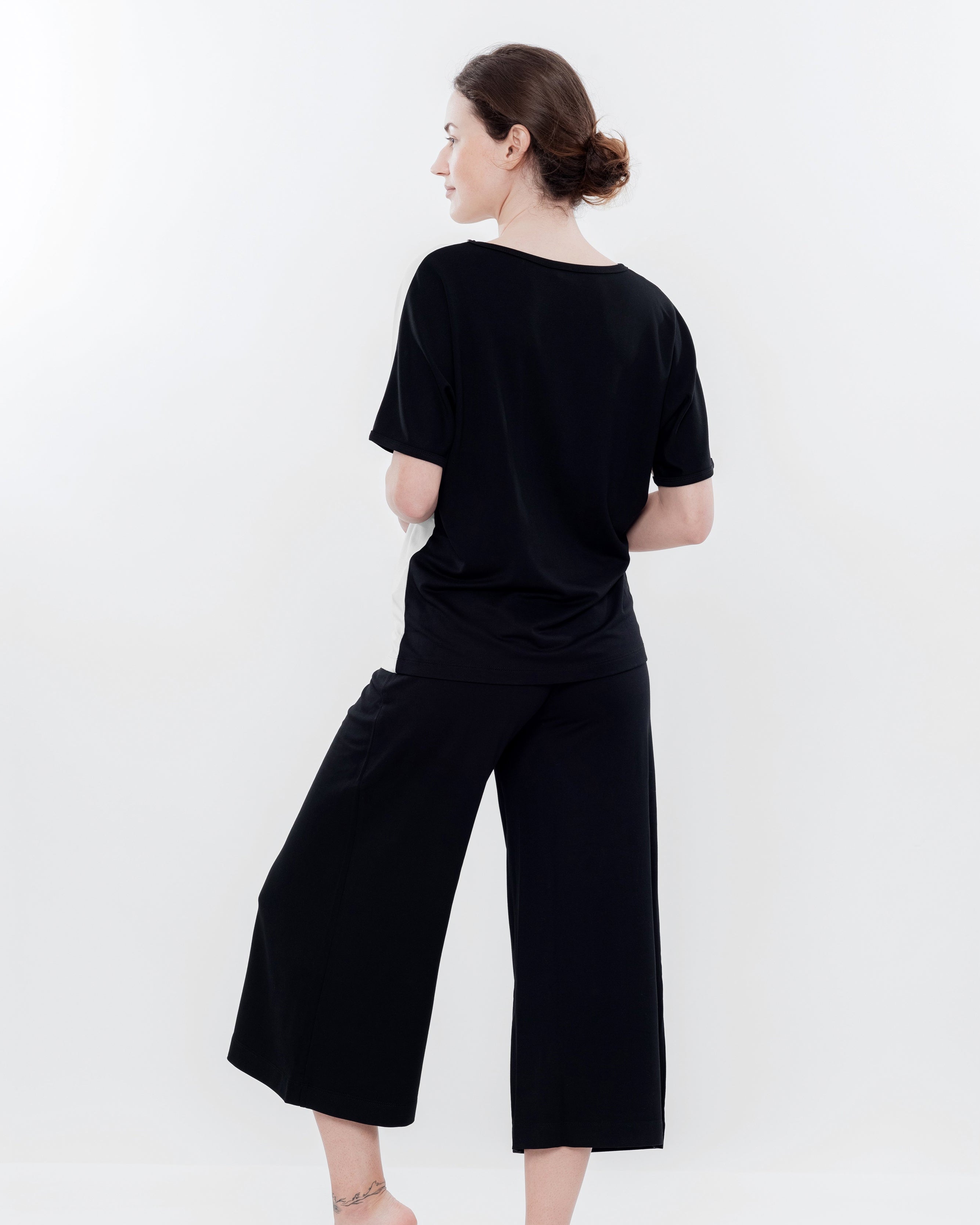 French terry home Set 03153 peach/mint/black