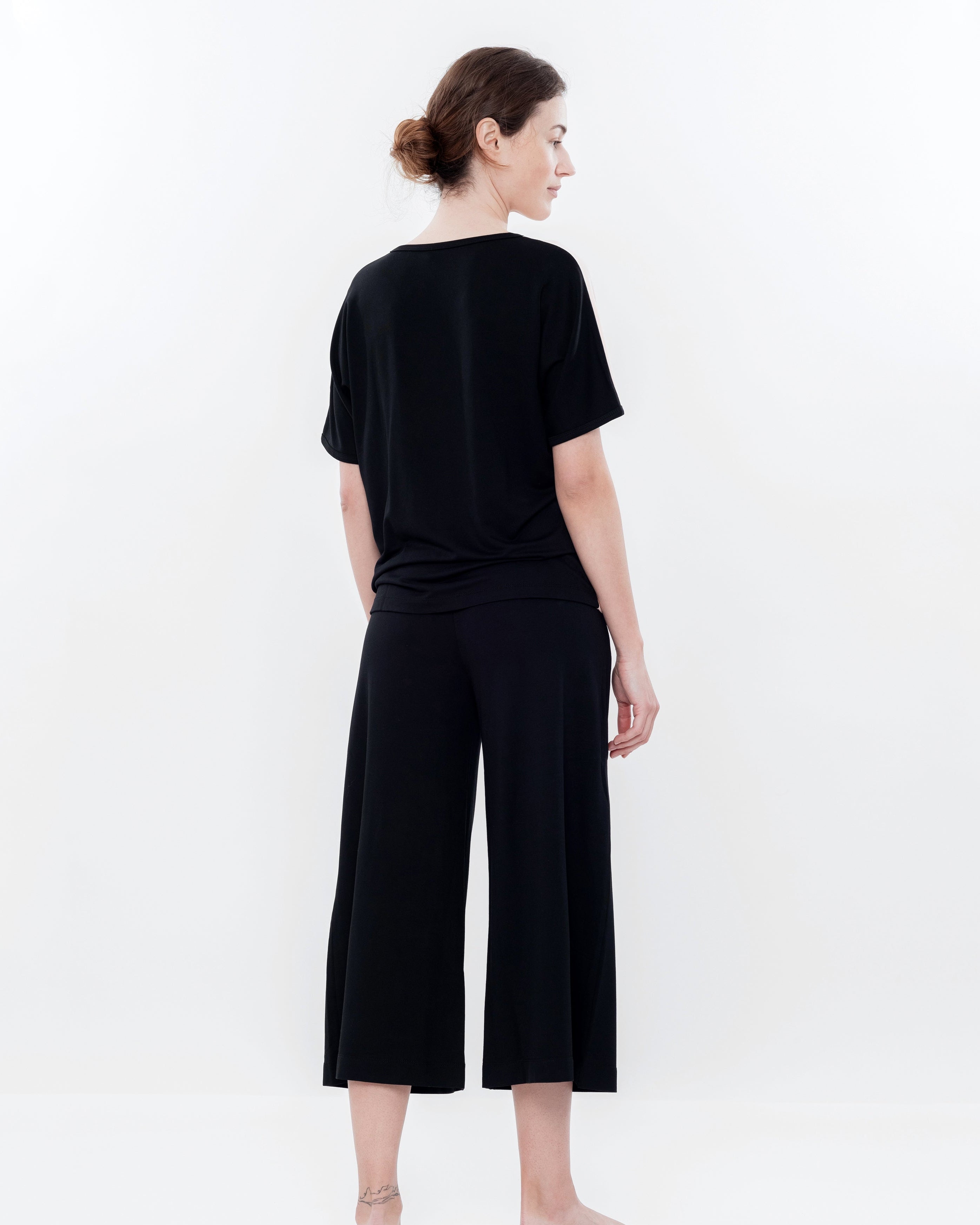 French terry home Set 03153 peach/mint/black