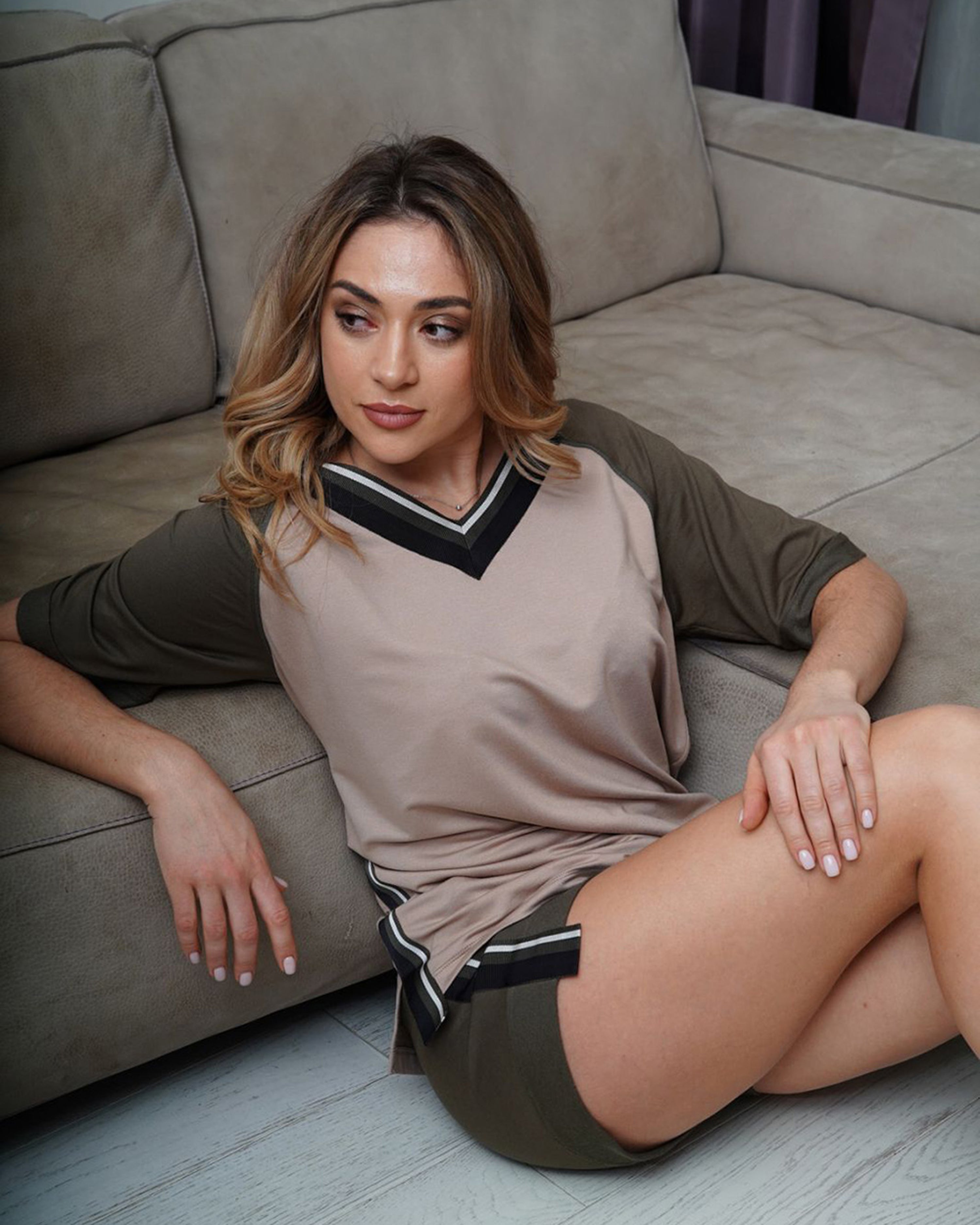 French terry home Set 03154 cioccolato