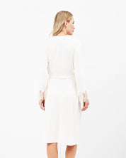 Bamboo long sleeve Robe 03155 milk