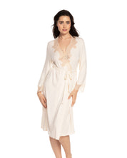 Bamboo long sleeve Robe 03155 milk