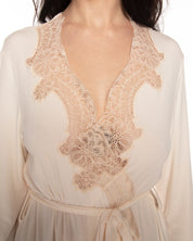 Bamboo long sleeve Robe 03155 milk