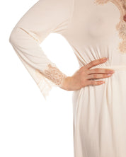 Bamboo long sleeve Robe 03155 milk