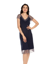 Bamboo t-shirt Nightgown 03159 blue