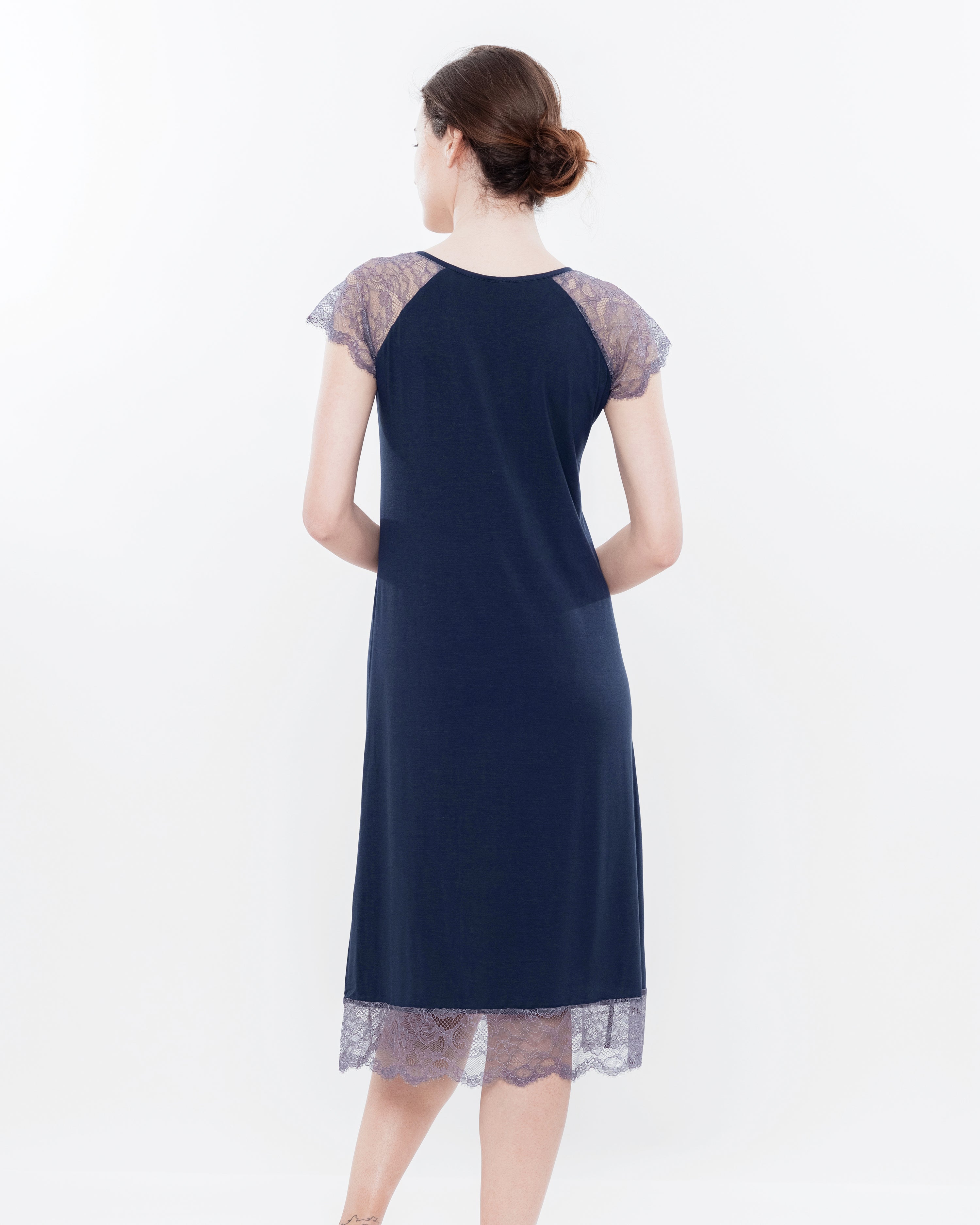Bamboo t-shirt Nightgown 03159 blue