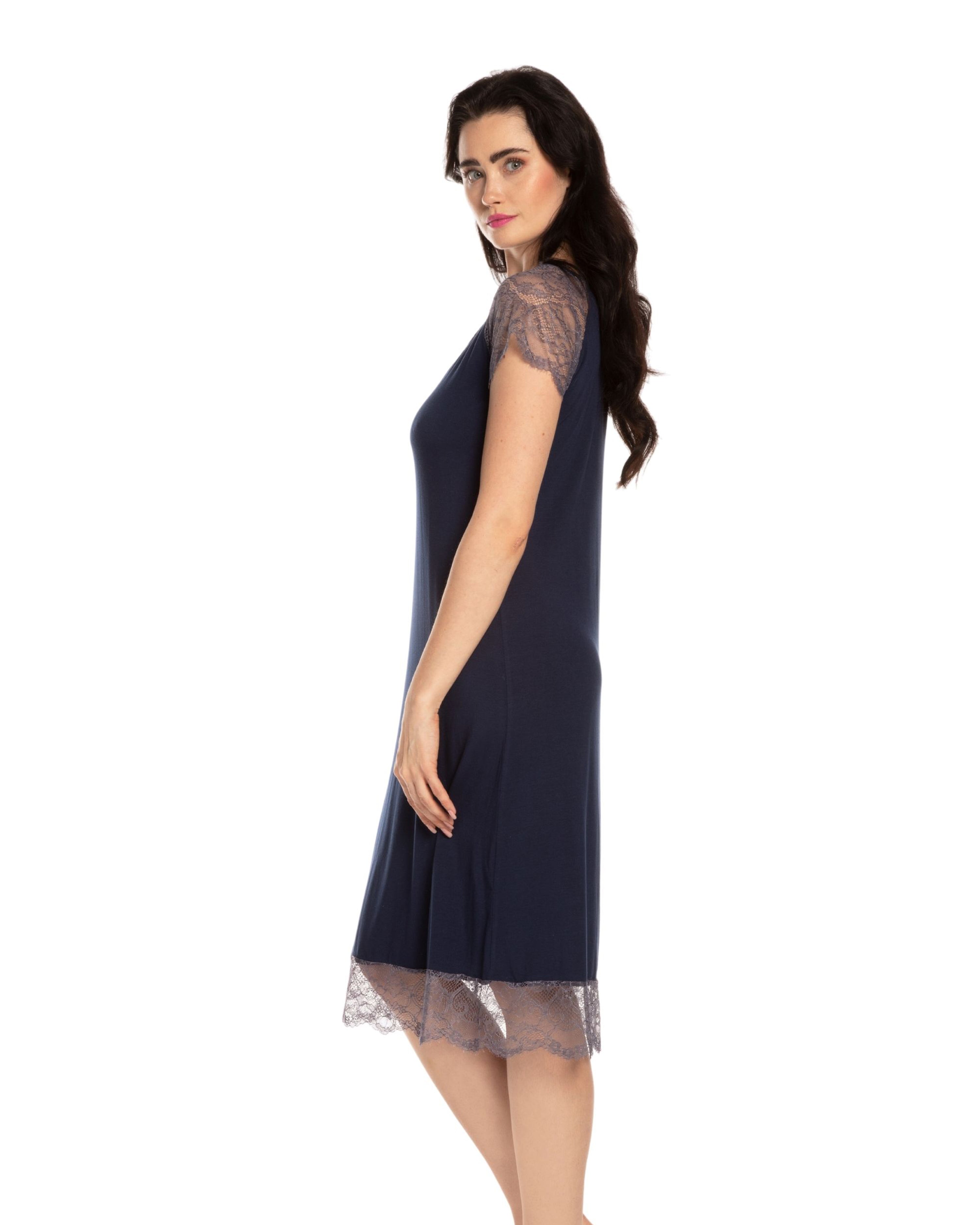 Bamboo t-shirt Nightgown 03159 blue