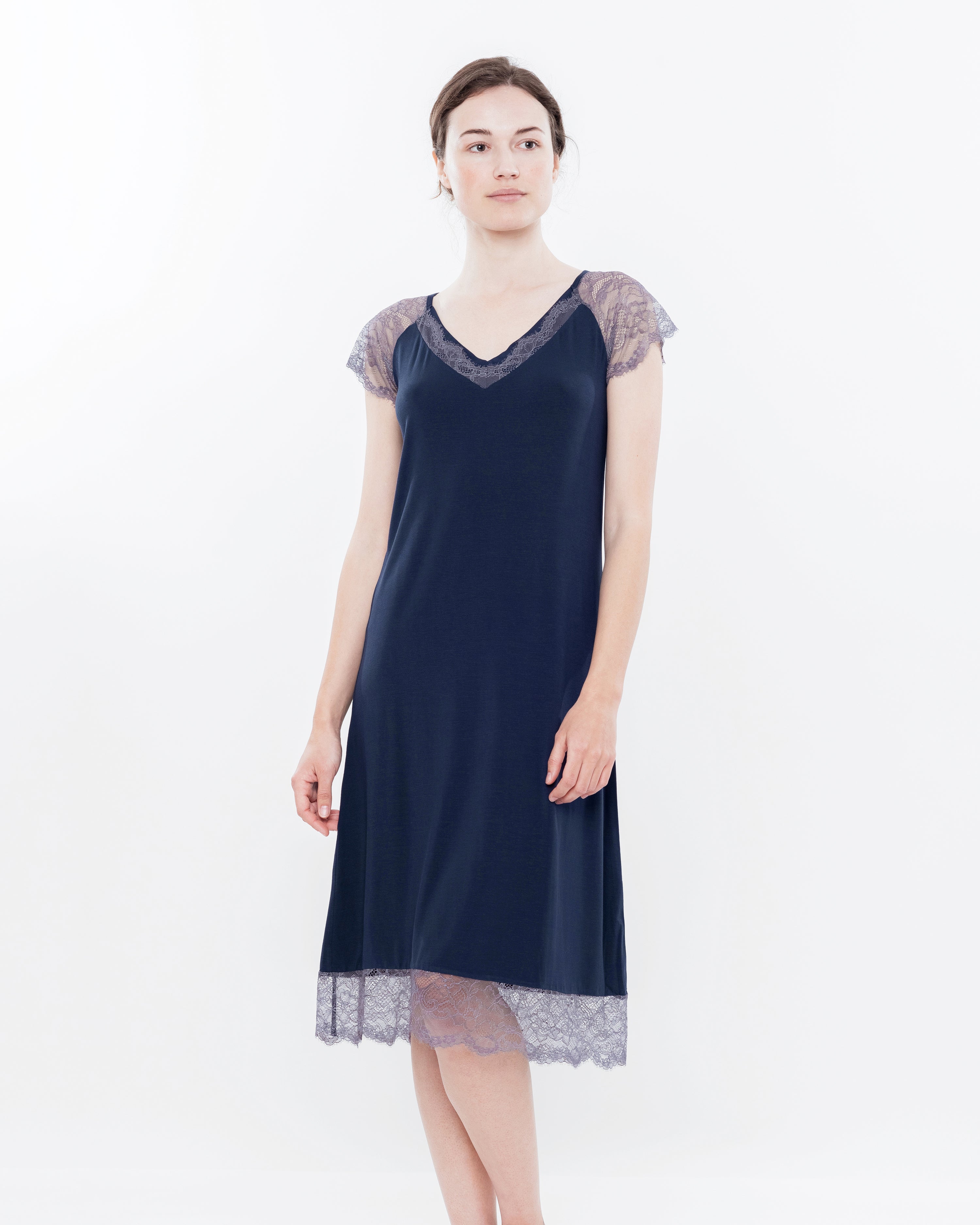 Bamboo t-shirt Nightgown 03159 blue