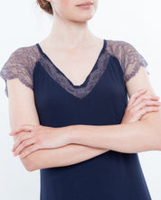 Bamboo t-shirt Nightgown 03159 blue