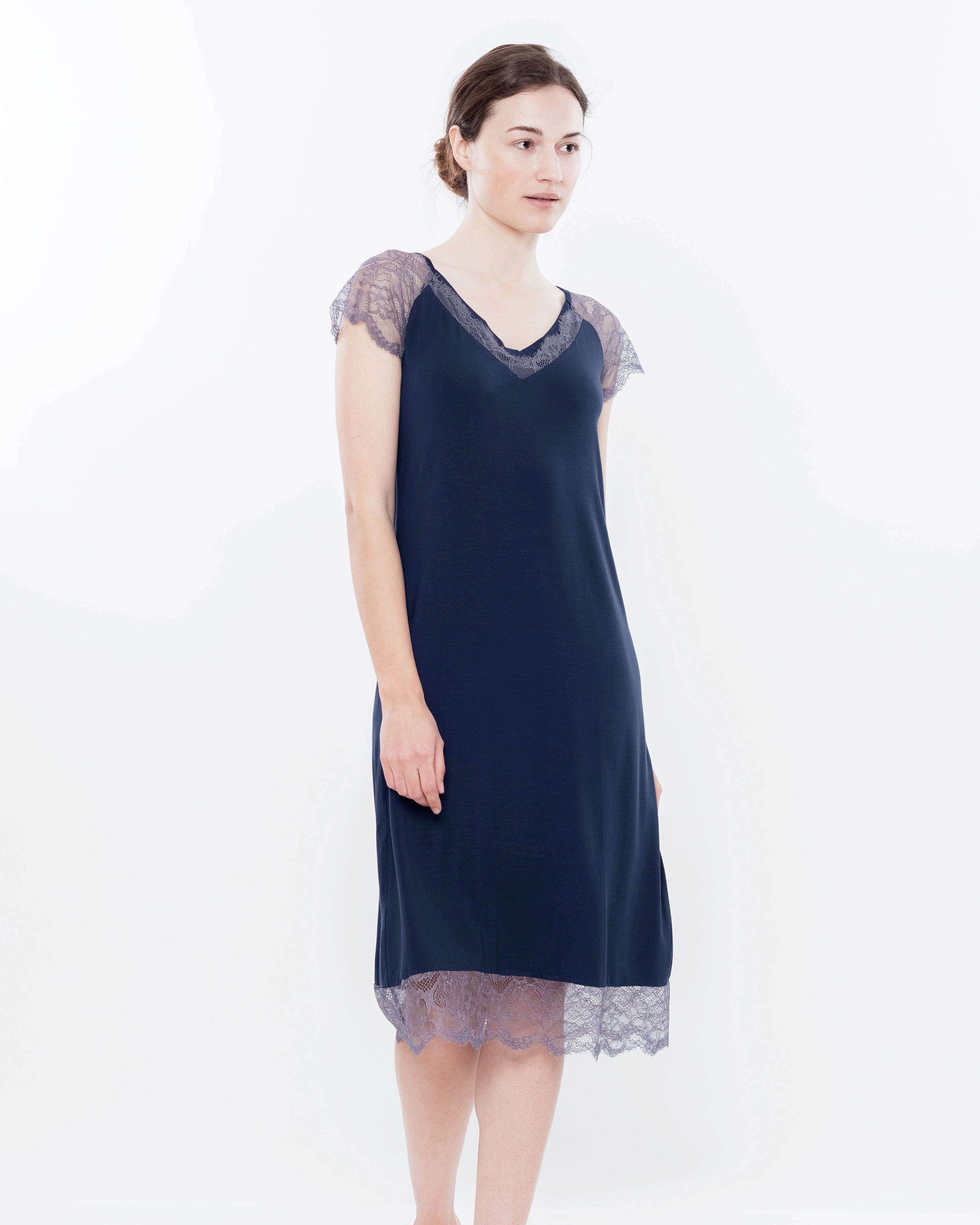 Bamboo t-shirt Nightgown 03159 blue