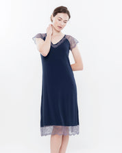 Bamboo t-shirt Nightgown 03159 blue