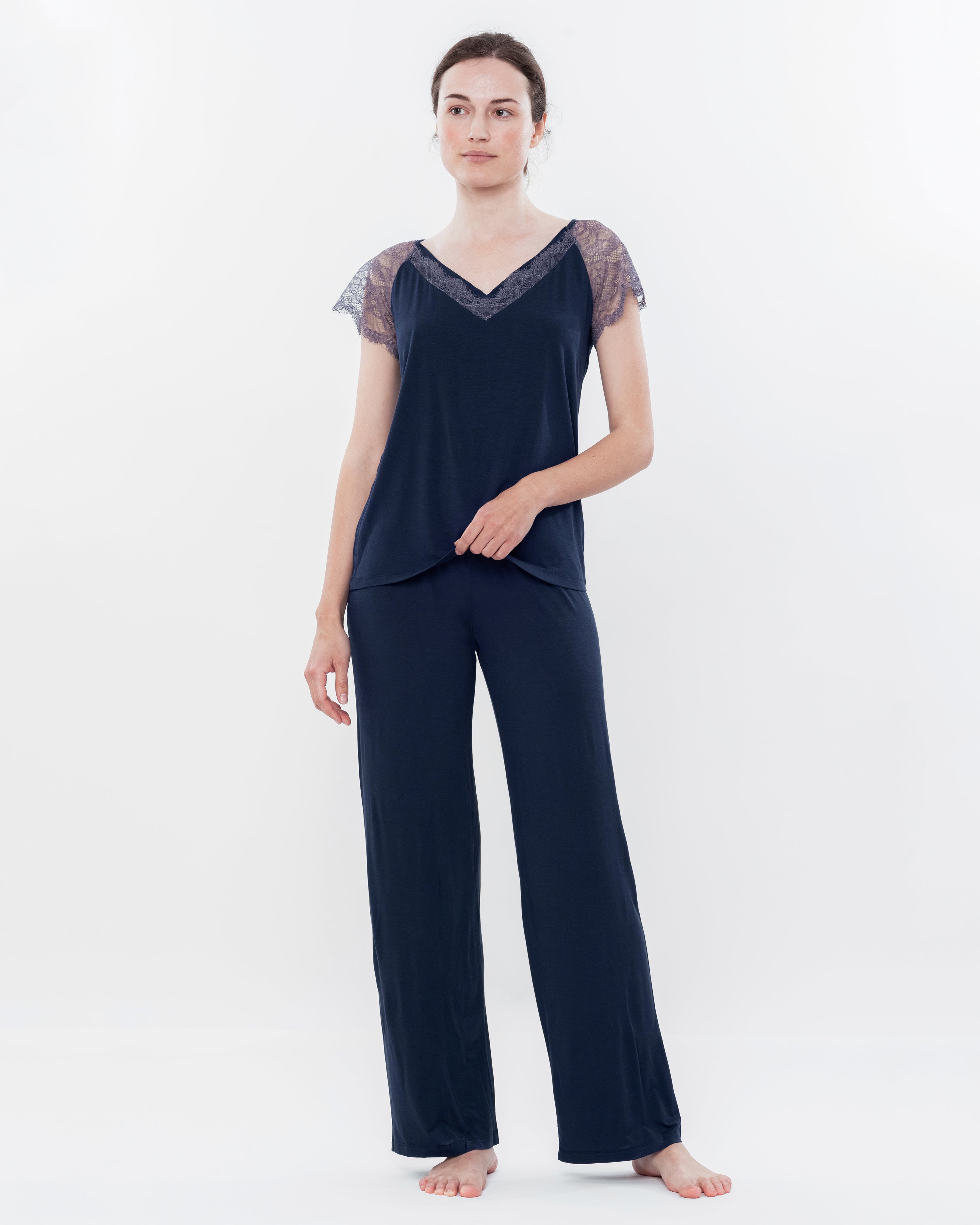 Bamboo t-shirt Pajama 03160 blue