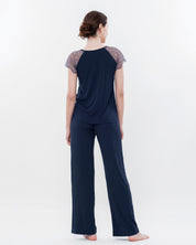 Bamboo t-shirt Pajama 03160 blue