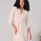 Bamboo 3/4 sleeve Robe 03161 rosy peach