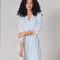 Bamboo 3/4 sleeve Robe 03161 icy blue