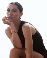 Bamboo one-shoulder Top 03362 black