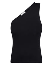 Bamboo one-shoulder Top 03362 black