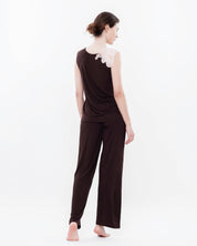 Bamboo tank top Pajama 03173 chocolate