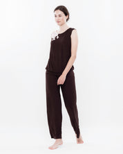Bamboo tank top Pajama 03173 chocolate