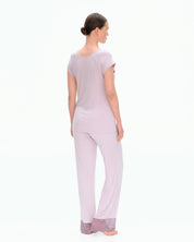 Bamboo t-shirt Pajama 03216 lilac