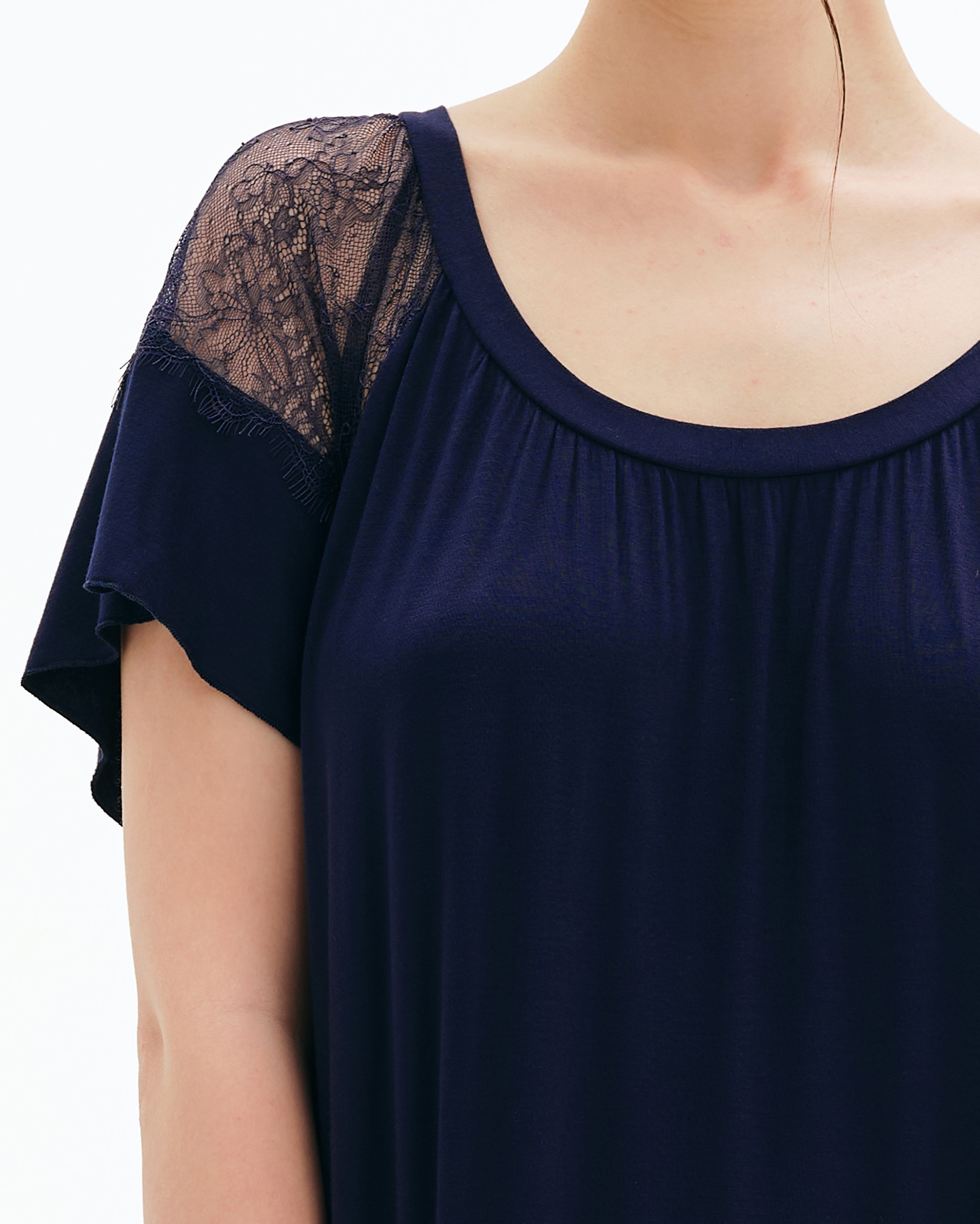 Bamboo t-shirt Nightgown 03305 blue