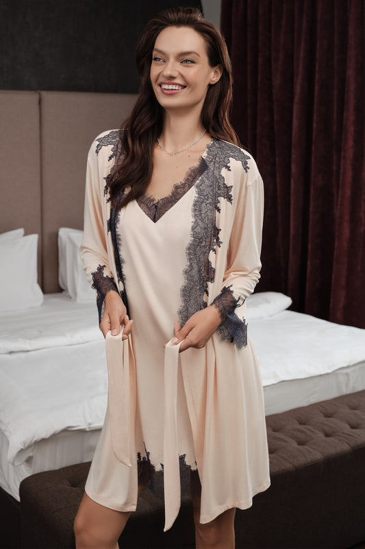 Womens bamboo Robe 03222