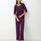 Bamboo Pajamas 3/4 sleeve 03338 aubergine