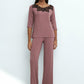 Womens bamboo pajama 3/4 sleeve 03338