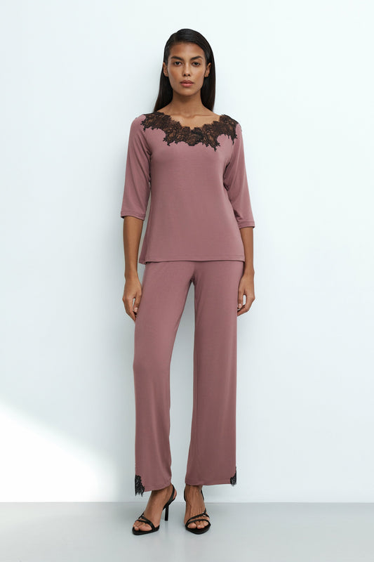 Womens bamboo pajama 3/4 sleeve 03338