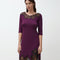 Bamboo Nightgown 3/4 sleeve 03339 aubergine