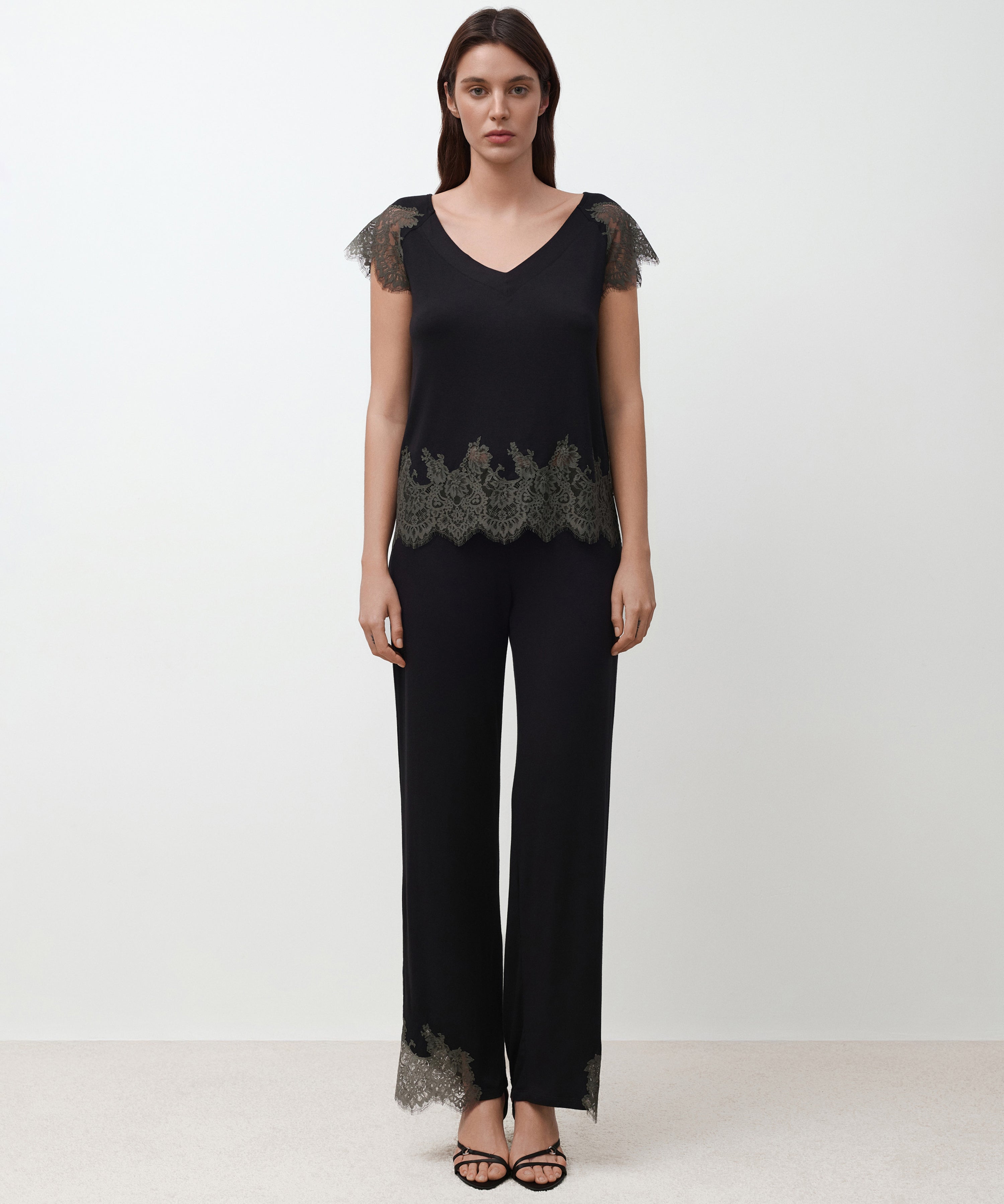 ladies night dress pants t shirt Dollar MIssy Women's Combed Cotton T-Shirt Pyjama Night Suit