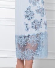 Bamboo long sleeve Robe 03348 icy blue