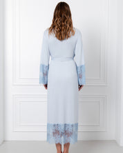 Bamboo long sleeve Robe 03348 icy blue