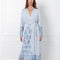 Bamboo long sleeve Robe 03348 icy blue