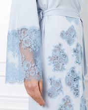Bamboo long sleeve Robe 03348 icy blue