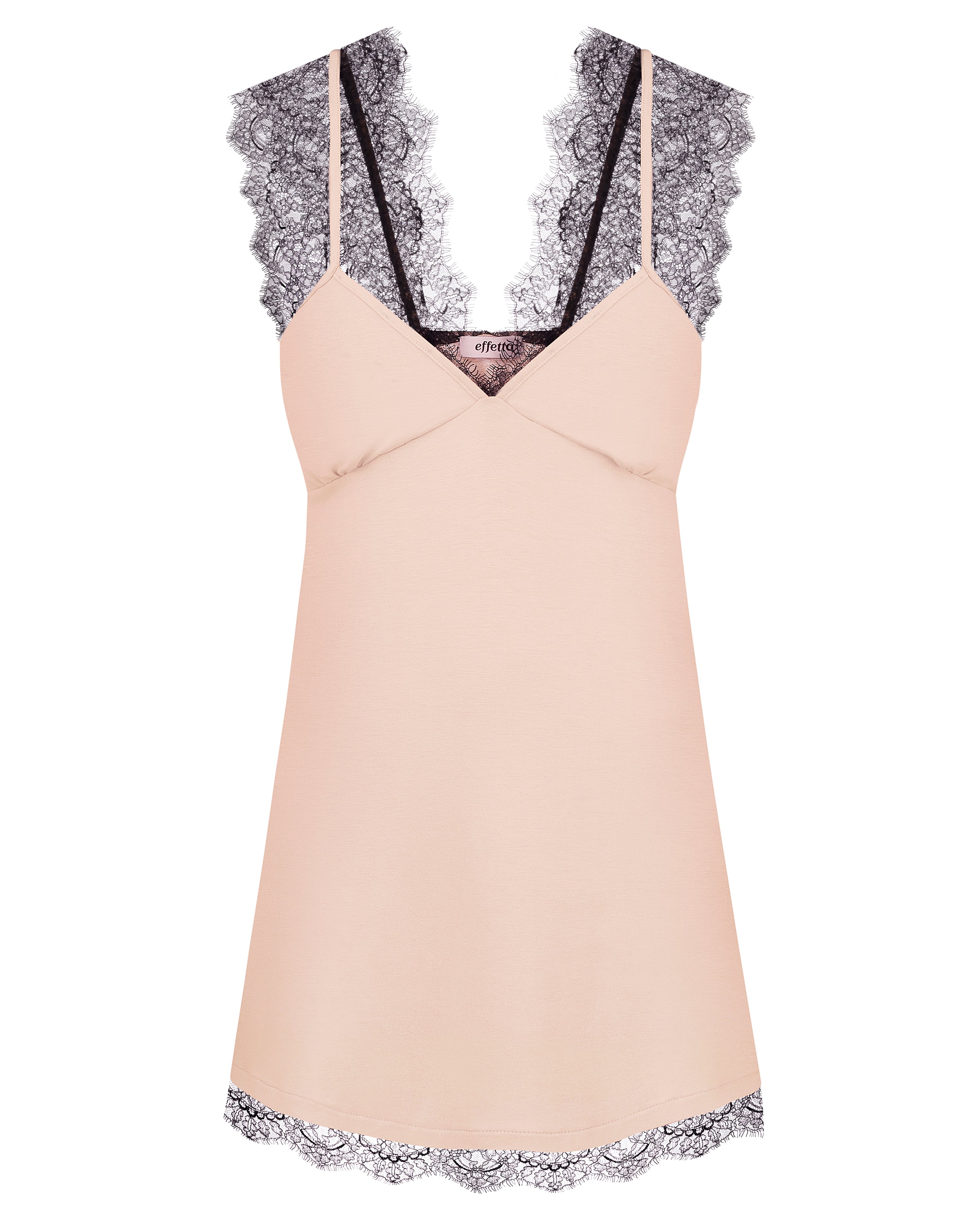 Bamboo Chemise cap-sleeve 03354 beige noir