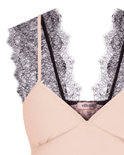 Bamboo Chemise cap-sleeve 03354 beige noir