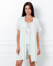 Bamboo Robe 03359 mint cream